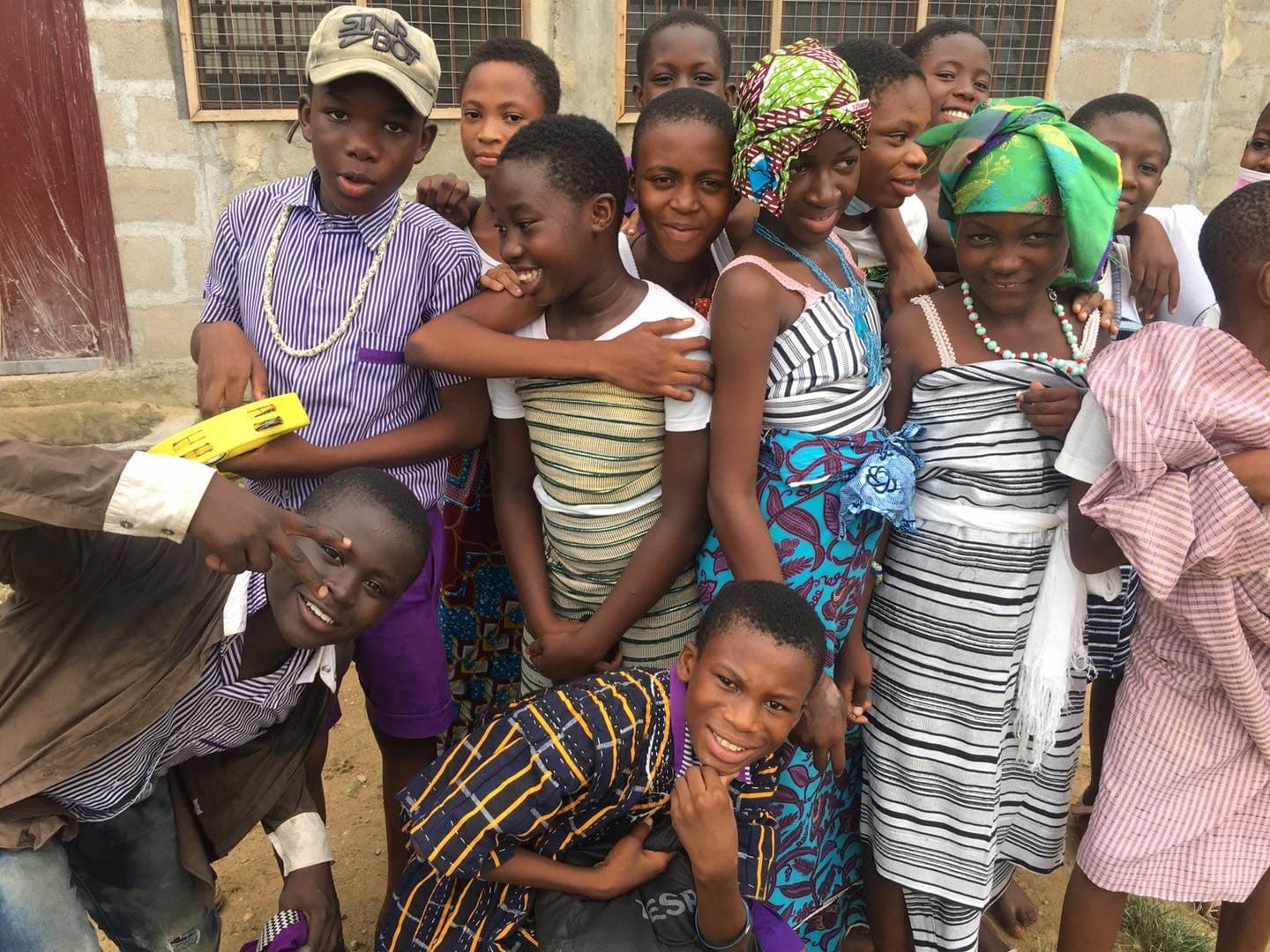 Students at an activity at Elisha Preparatory School