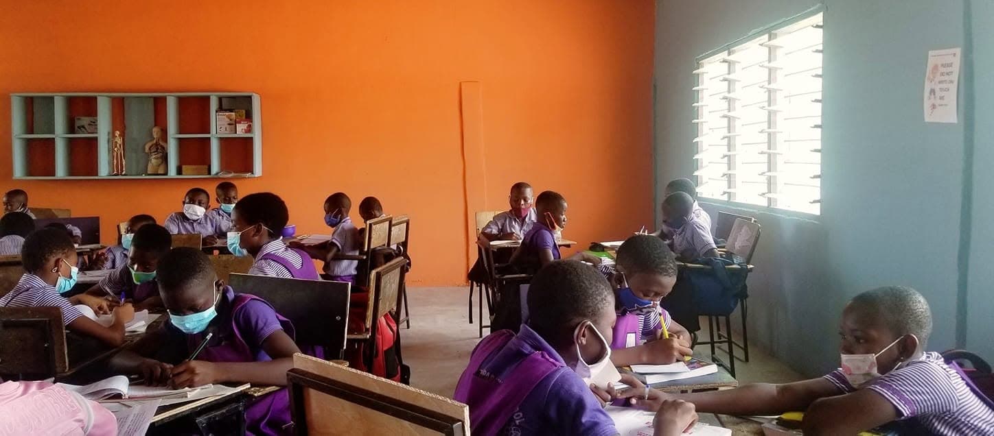 A classroom at Elisha Preparatory School